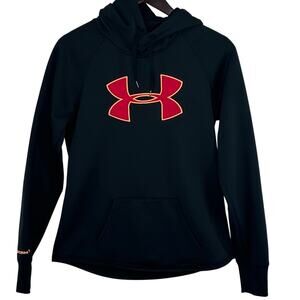 Under Armour Storm1 Loose Fit Cold Gear Hoodie Size Small Black Pink Orange